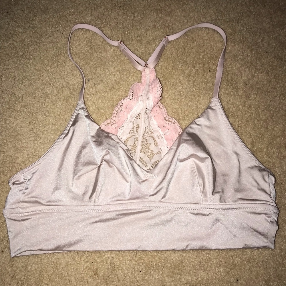 aerie silk lacy bralette